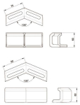 Unex Winkelverbinder horizontal    66841 