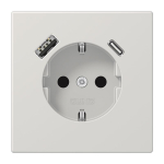 Jung SCHUKOsteckdose m.USB LS1520-15CALG 