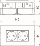 OBO SDE-RW D0RW2 Steckdoseneinheit Modul 