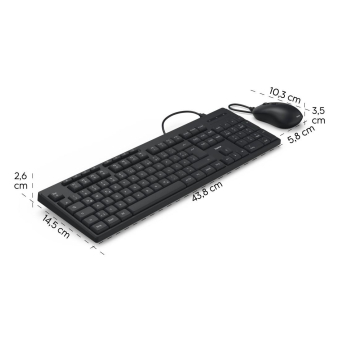Hama Tastatur-Maus-Set CKM-200 sw 173054 