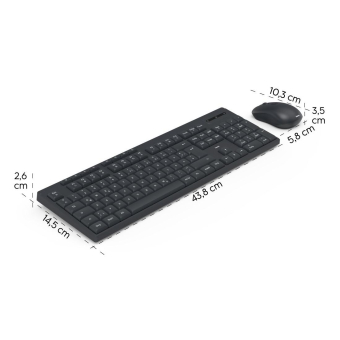 Hama Tastatur-Maus-Set WKM-200 sw 173056 