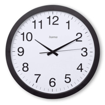 Hama Wanduhr Aruba schwarz        185876 
