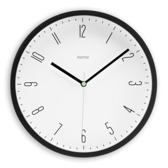 Hama Wanduhr Capri schwarz        185882 