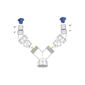 Xavax Doppel-Geräteanschlusstülle 220746 