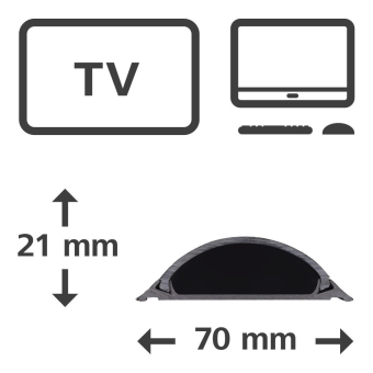 Hama PVC-Kabelkanal schwarz       220985 