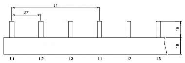 FTG Stift L39 3-pol 1045mm 16qmm 712S/16 