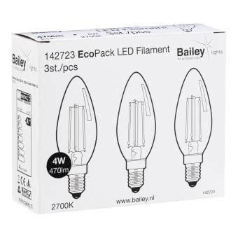 BAIL EcoPack 3pcs LED FIL C35 E14 142723 
