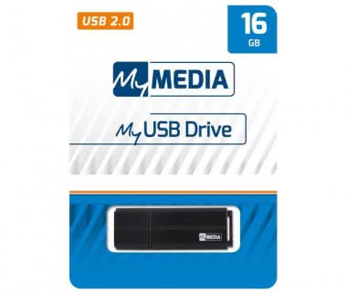MyMedia USB 2.0 Stick 16GB schwarz 