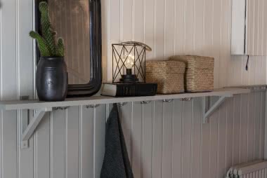 LED Metalllaterne eckig H=19cm  1816-700 