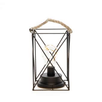LED Metalllaterne eckig H=19cm  1816-780 