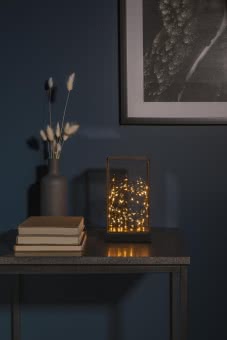 LED Glaslaterne eckig H=20cm    1818-870 