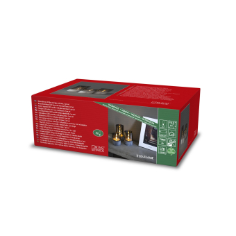 LED Kerzen 3er-Set smokey grey  1819-300 