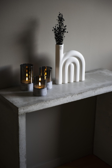 LED Kerzen 3er-Set smokey grey  1819-300 