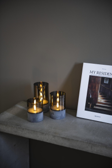 LED Kerzen 3er-Set smokey grey  1819-300 