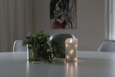 LED Echtwachskerze 3D 14x7,5cm  1834-190 