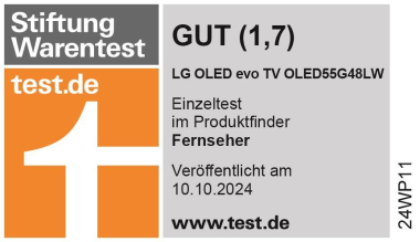 LG OLED55G48LW sw OLED-TV evo 