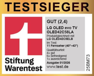 LG OLED42C58LA sw OLED-TV 