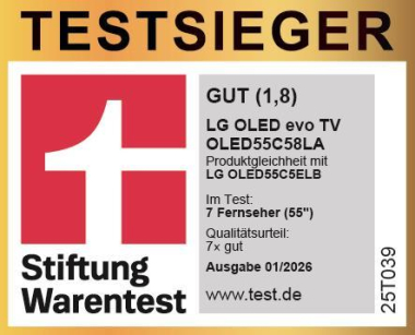 LG OLED55C58LA sw OLED-TV 