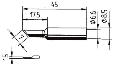 Ersa Lötspitze ERSADUR 1,5mm   0832AD/SB 