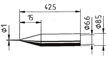 Ersa Lötspitze ERSADUR 1,0mm   0842BD/SB 