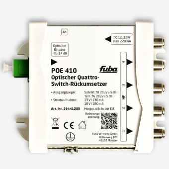 FUBA POE 410 optischer Quattro-Switch 