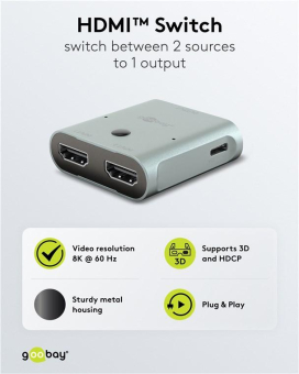Goobay HDMI-Umschaltbox 2 auf 1 