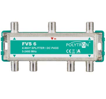 POLY F-Verteiler 6-fach 5-2400MHz  FVS 6 