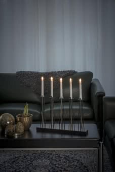 LED Metallleuchter sw/messing   3521-780 