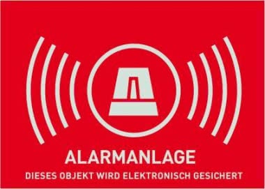 ABUS Warnaufkleber Alarm -D-      AU1322 
