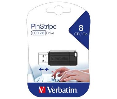 Verbatim USB-Stick PinStripe 8GB   49062 