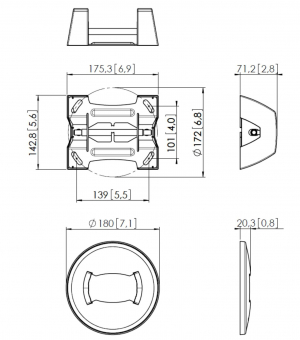 Vogels PUC 1060 sw Deckenadapter 