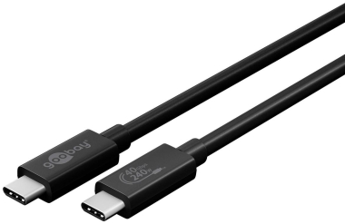 Goobay USB-Kabel 0,7m schwarz 