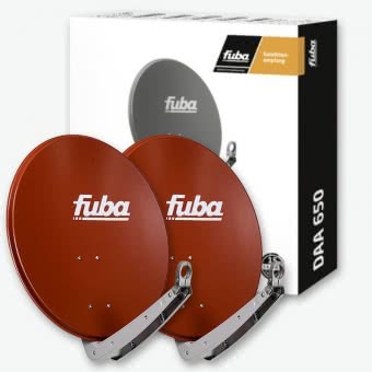 Fuba DAA 650 RR Satellitenantennen rot 