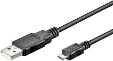 Hapena microUSB-Kabel sw 1,8m    USBAM11 