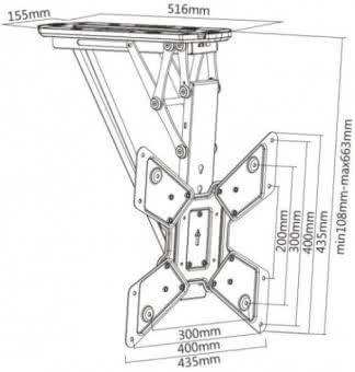My Wall TV-Deckenhalterung    6413804012 