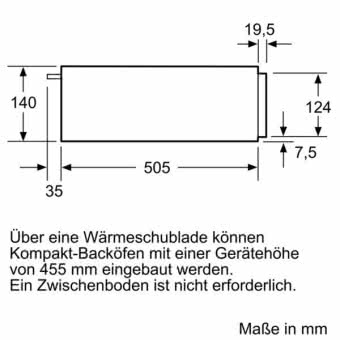 Siemens BI 510 CNR 0 sw Wärmeschublade 