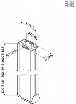 Vogels PUC 2508 sw Deckenprofil 