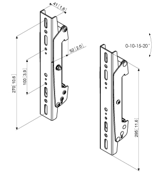 Vogels PFS 3302 sw Adapterstrips (Paar) 