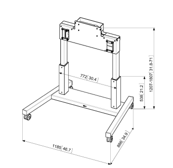 Vogels PFTE 7112 sw TV-Displaywagen 