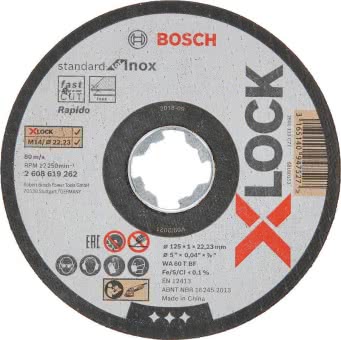 Bosch X-LOCK Trennscheibe Dose 125mm 