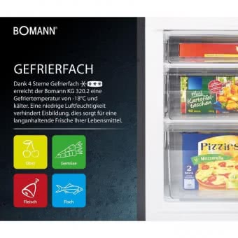 BOMANN KG 320.2 Ed-Look Kühlkombi 