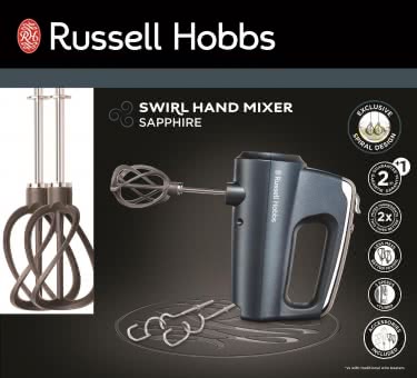 Russel Hobbs Swirl Saphir Handmixer 