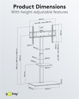 Goobay TV-Bodenständer Basic L 