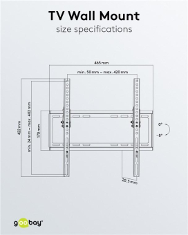 Goobay TV-Wandhalter Basic TILT M 