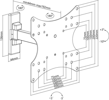 Goobay TV-Wandhalter Basic FULLMOTION S1 