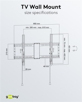 Goobay TV-Wandhalter Pro TILT L 
