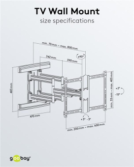 Goobay TV-Wandhalter Pro FULLMOTION L 
