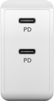 Goobay Dual USB-Schnellladegerät weiß 