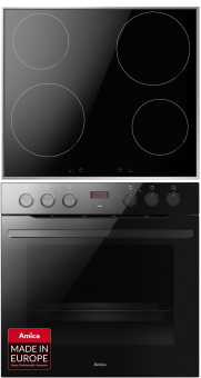 AMICA EHIX933133S sw Einbau-Herdset 