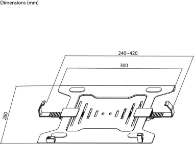 Goobay Laptophalterung für Monitorarm 